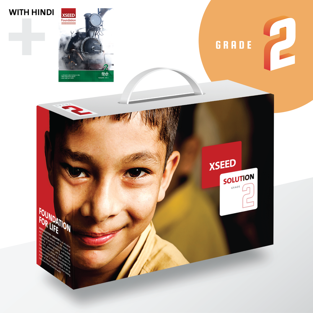 Grade 2 Book Set with Hindi, XSEED Learnometer