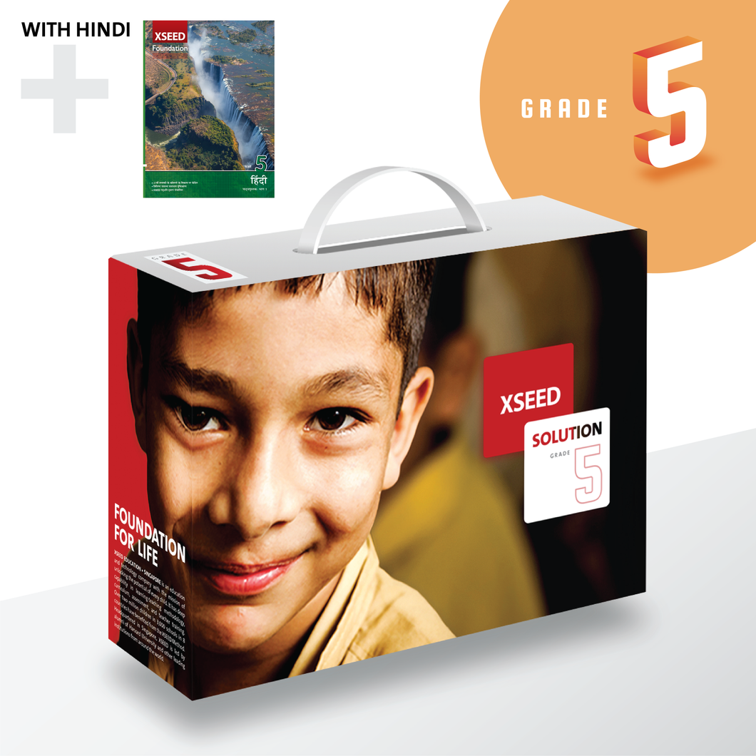 Grade 5 Book Set with Hindi, XSEED Learnometer